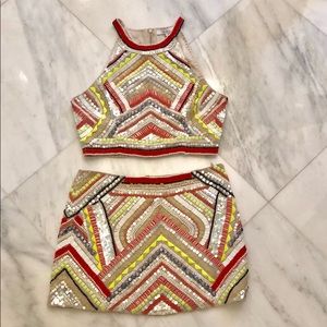 Parked beaded SET (top and bottom) never worn!!